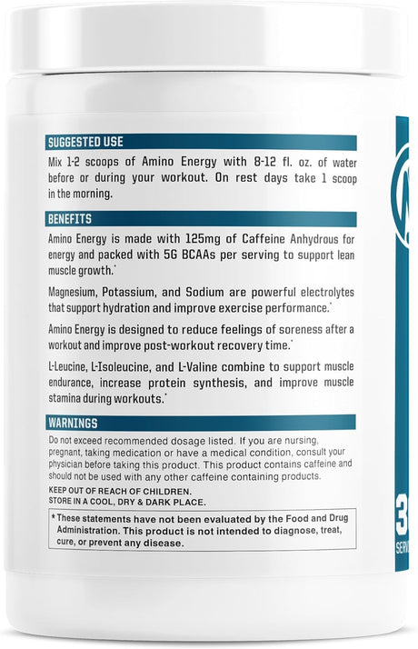 Suplemento Pre-Workout Amino Energy BCAA NutraOne 30 Porciones