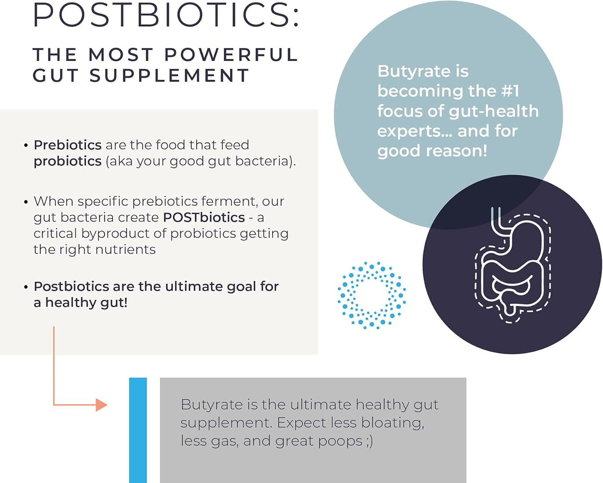 Suplemento para la salud intestinal butirato + sodio 100und
