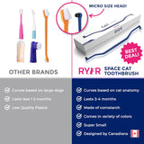 Cepillo de dientes para gatos de doble cara