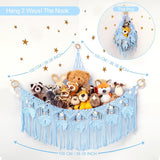 Macramé con Luz Estrellada para Almacenaje de Peluches