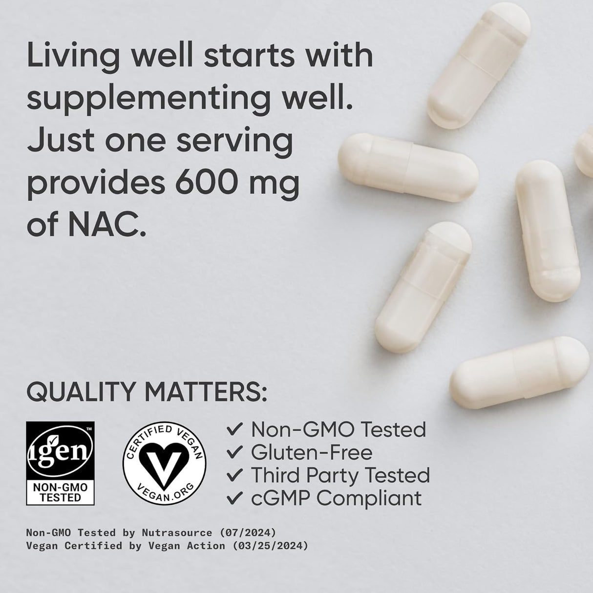 N-Acetil L-Cisteína 600mg - Sports Research, 90 Veggie Caps