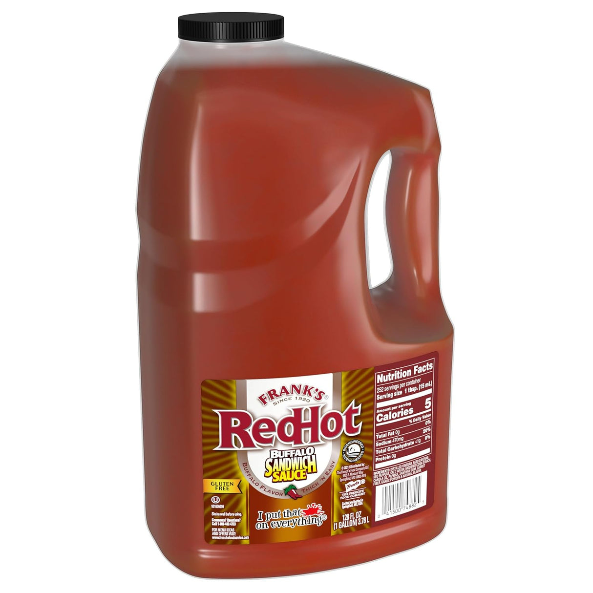 Salsa de búfalo de 128 onzas líquidas Frank's RedHot