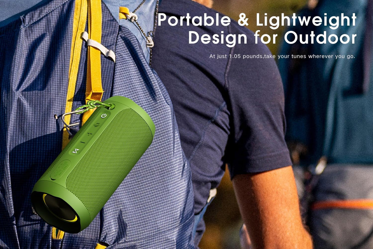 Altavoz Bluetooth Portátil EDUPLINK, Impermeable IPX7, Verde