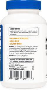 Suplemento Nutricost Raíz de malvavisco de 500 mg, 120 cáp