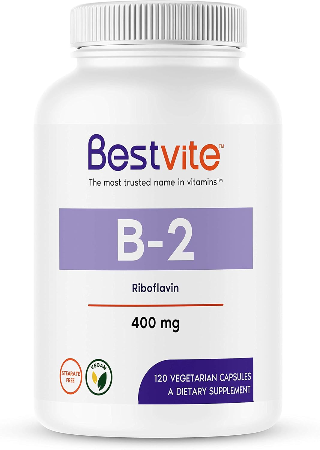 Suplementos Alimenticios Vitamina B-2 400 mg 120 cápsulas