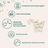 Suplemento Vitamina B3 de niacinamida de 500 mg