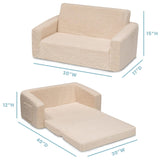 Silla convertible en cama para niños, color crema