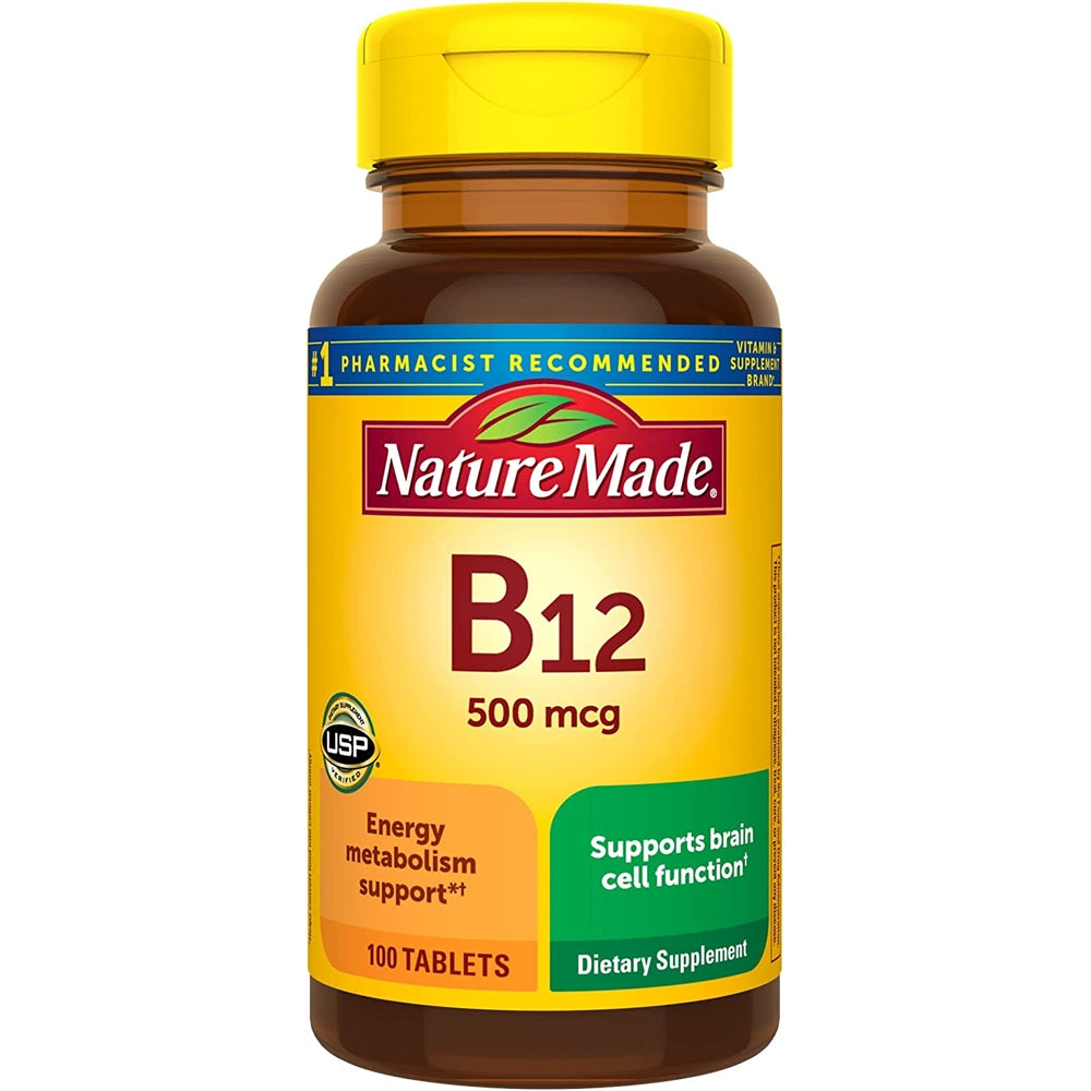 Suplemento Vitamina B-12  500 mg apoyo al metabolismo