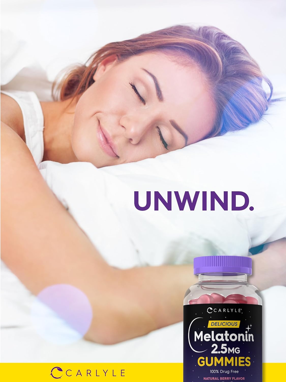 Carlyle Gomitas de dormir de 2.5 mg | 120 unidades  Veganas