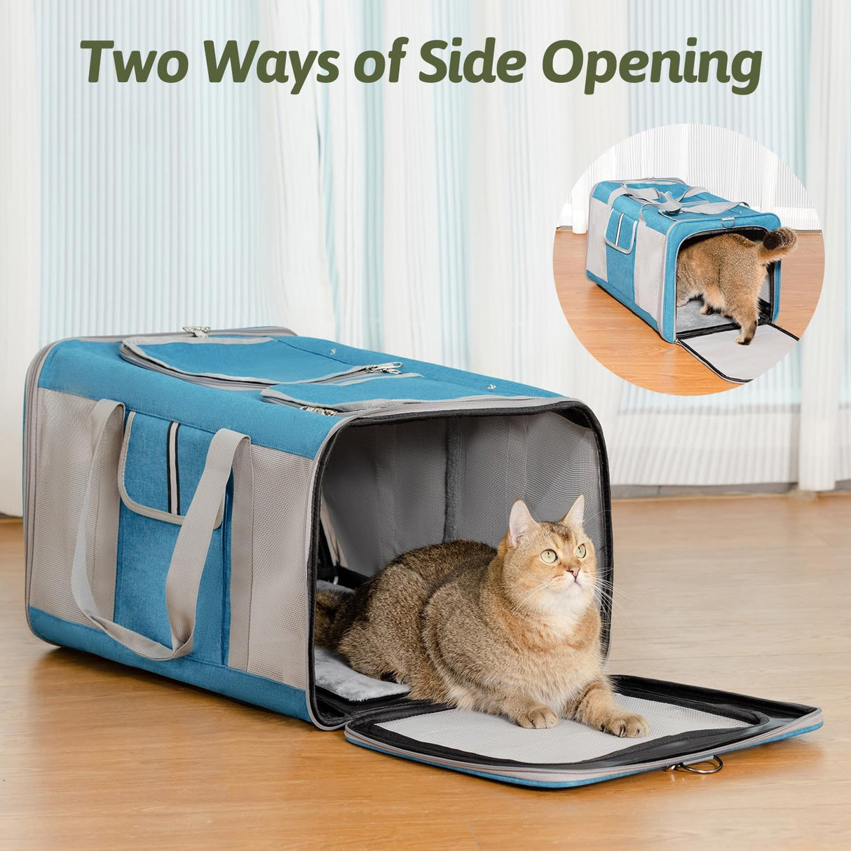 Transportadora para Gatos Sedioso, Ventilada, 2 Gatos, 38lbs