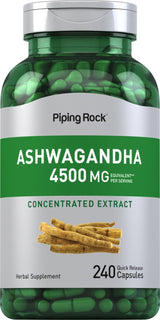 Suplemento de Ashwagandha 4500 mg Piping Rock 240 Cápsulas