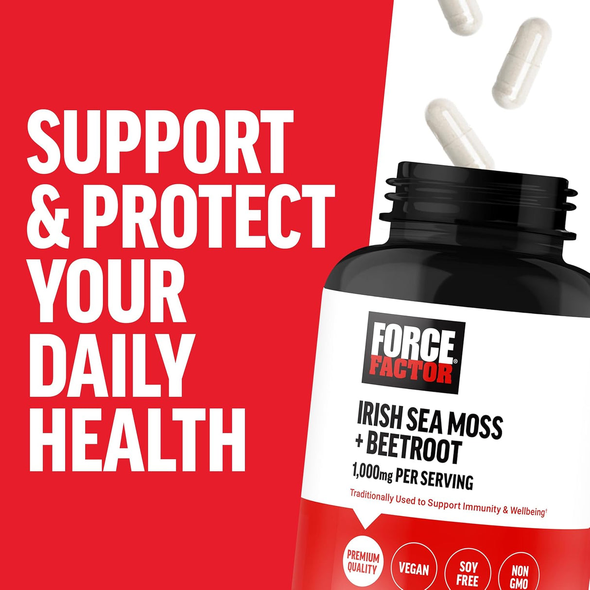 Irish Sea Moss + Beet Root Suplemento, FEM Force, Inmunidad y Energía, 120 cápsulas
