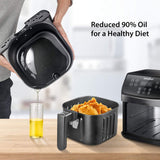 Freidora de aire COMFEE 5.8Qt 1700W, 8 funciones, digital
