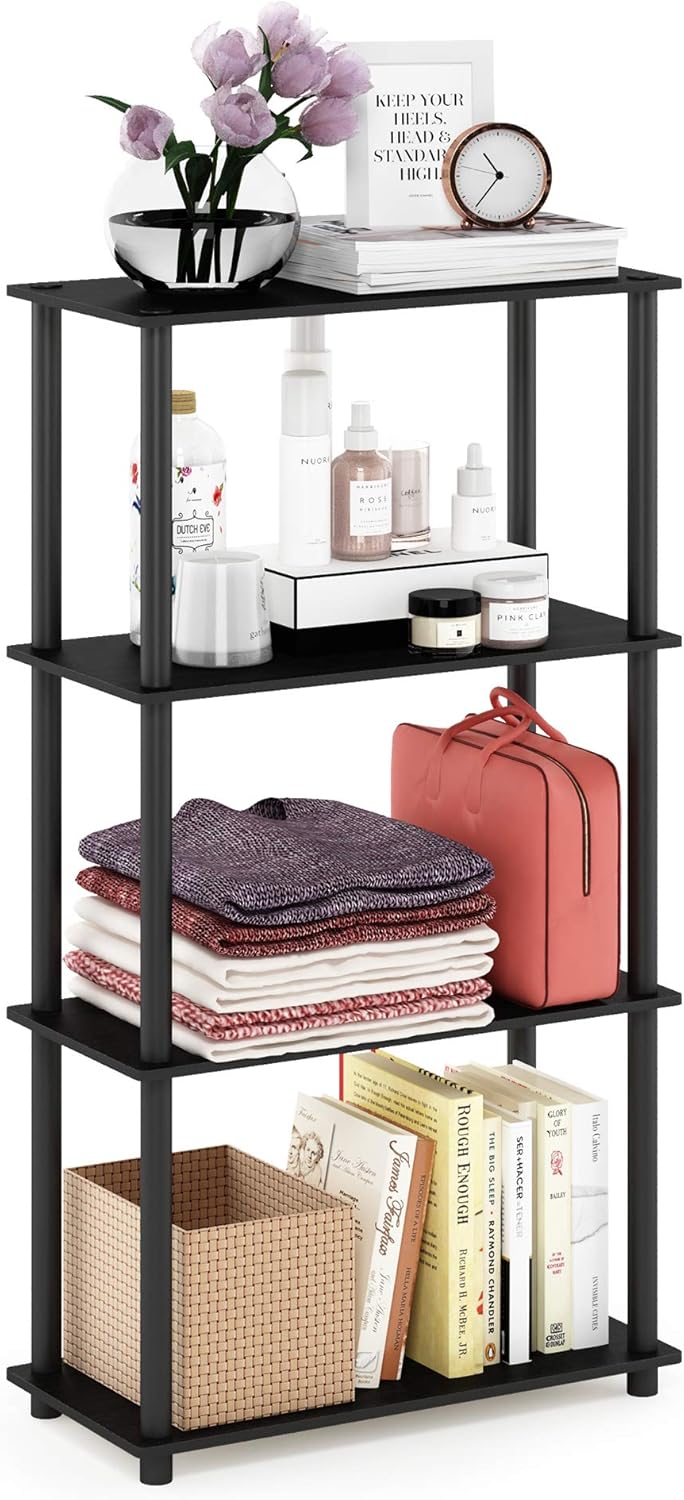 Estante Multipropósito Furinno 4 Niveles, Tubos Redondos, Modelo