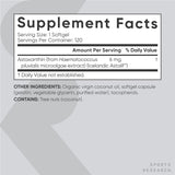 Suplemento Sports Research de astaxantina de algas orgánico