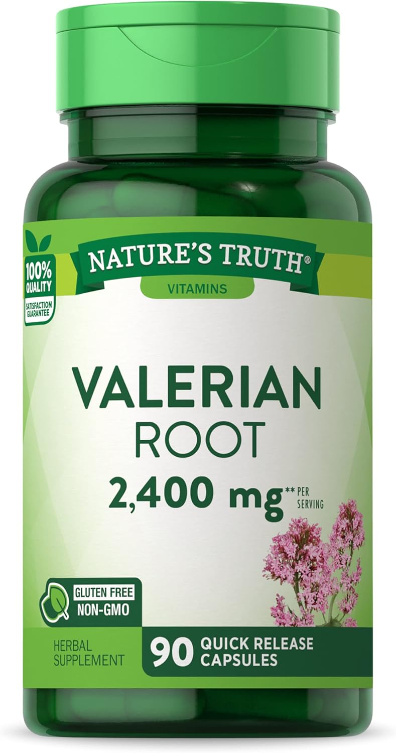 Suplementos de raíz de valeriana 2400 mg 90 unidades sin OMG