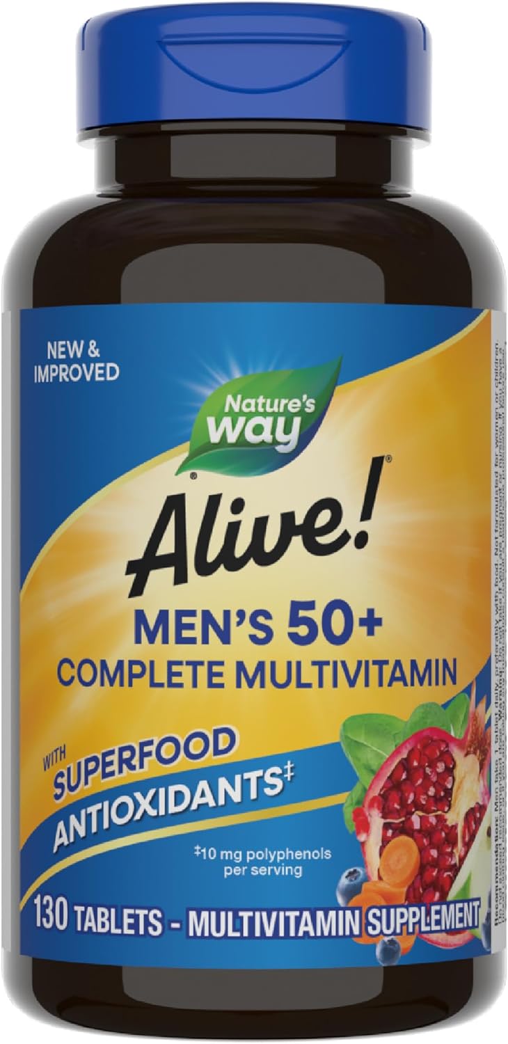Multivitamínico Hombre 50+ Nature’s Way Alive! 130 tabletas