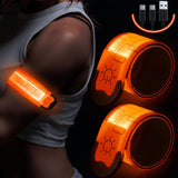 Brazalete LED recargable de alta visibilidad ajustable