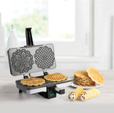 Máquina de Pizzelle - Prensa Eléctrica - Doble 5 - Fácil uso