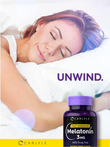 Tabletas de Melatonina 3mg Carlyle | Veganas y Sin Gluten