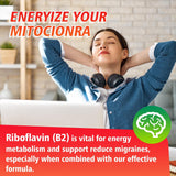 Gomitas Vitamina B2 Riboflavina 400mg con Magnesio, 60u