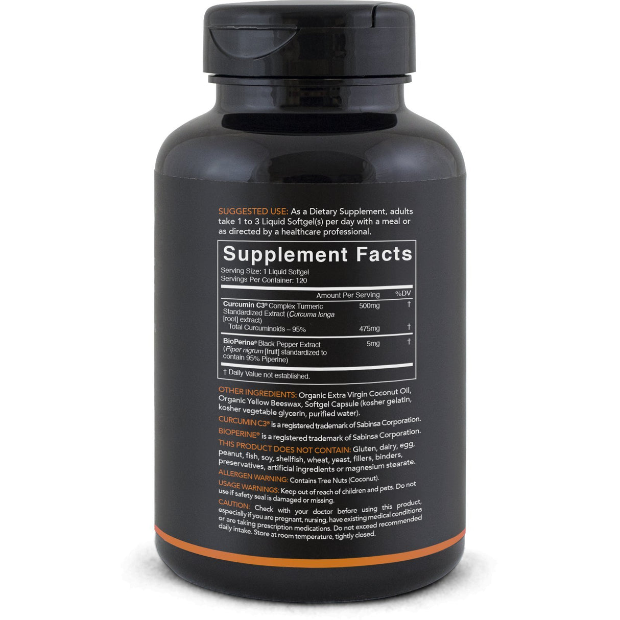 Cúrcuma Curcumin C3® Complex 500mg, mejorado con pimienta