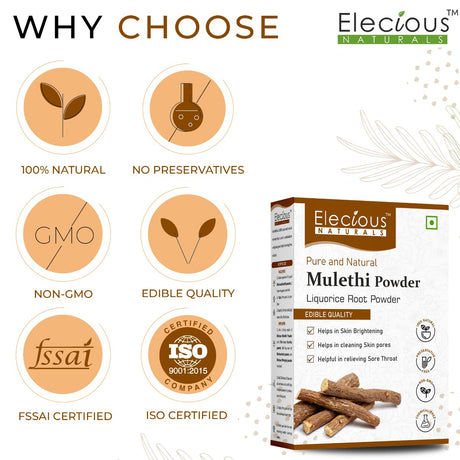 Polvo de Mulethi, Yashtimadhu, Cuidado Natural 200g