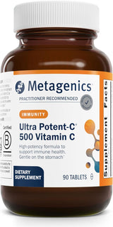 Metagenics Ultra Potent-C 500 Vitamina C Suplemento, 90 Tabletas