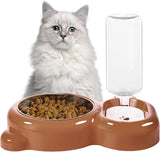 Juego de Comedero para Perros y Gatos - Con Dispensador y Acero