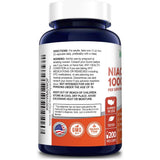 Niacinamida 1000 mg 200 cápsulas vegetales sin gluten