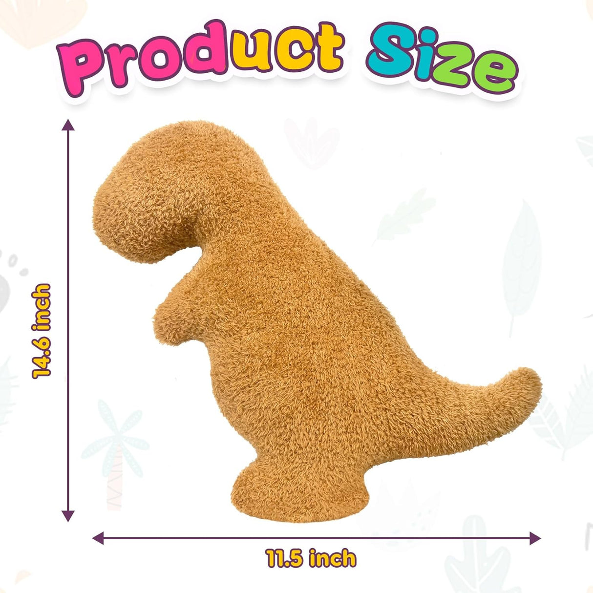 Pillow Plush Nugget de Pollo Dino, Regalo Divertido, Tyran Rex