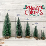 5pcs Árboles de Navidad Mini Decoración - Botella Cepillo 4-12 in