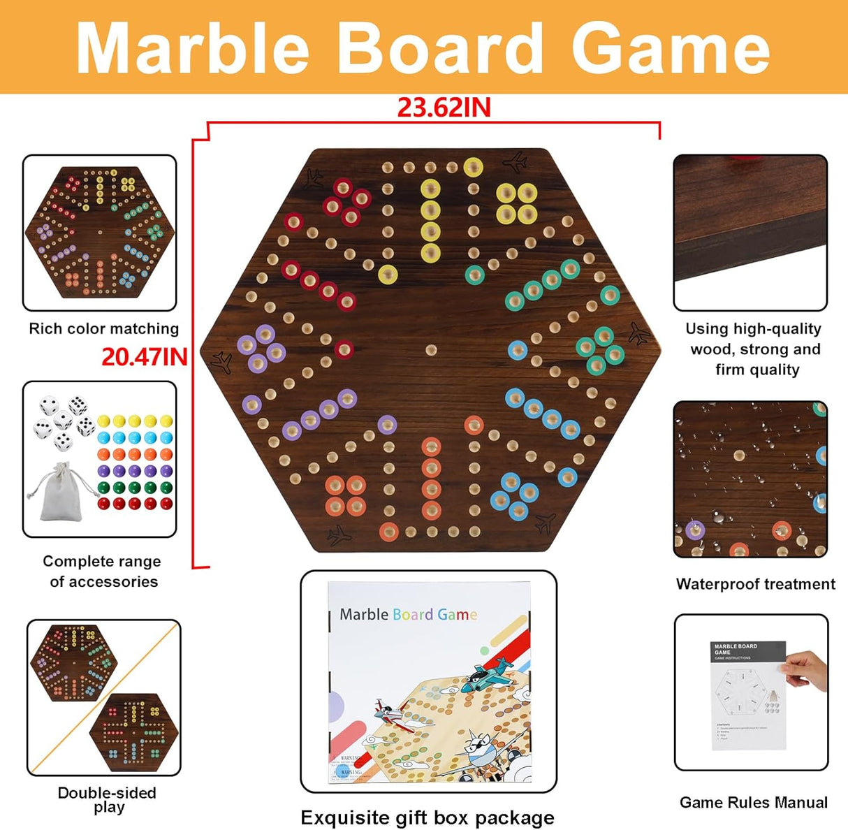 Juego de Mesa Aggravation Extra Grande Wahoo, 4-6 Jugadores