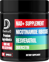 Suplemento NAD+ 900mg NR, Resveratrol, Quercetina - 90 Cápsulas
