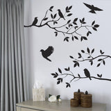 BIBITIME Vinilo adhesivo de pared de pájaro de árbol