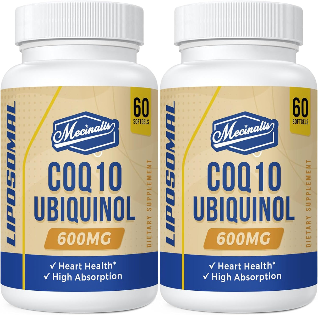 Liposomal CoQ10 Ubiquinol 600mg Suplemento 120 Softgels