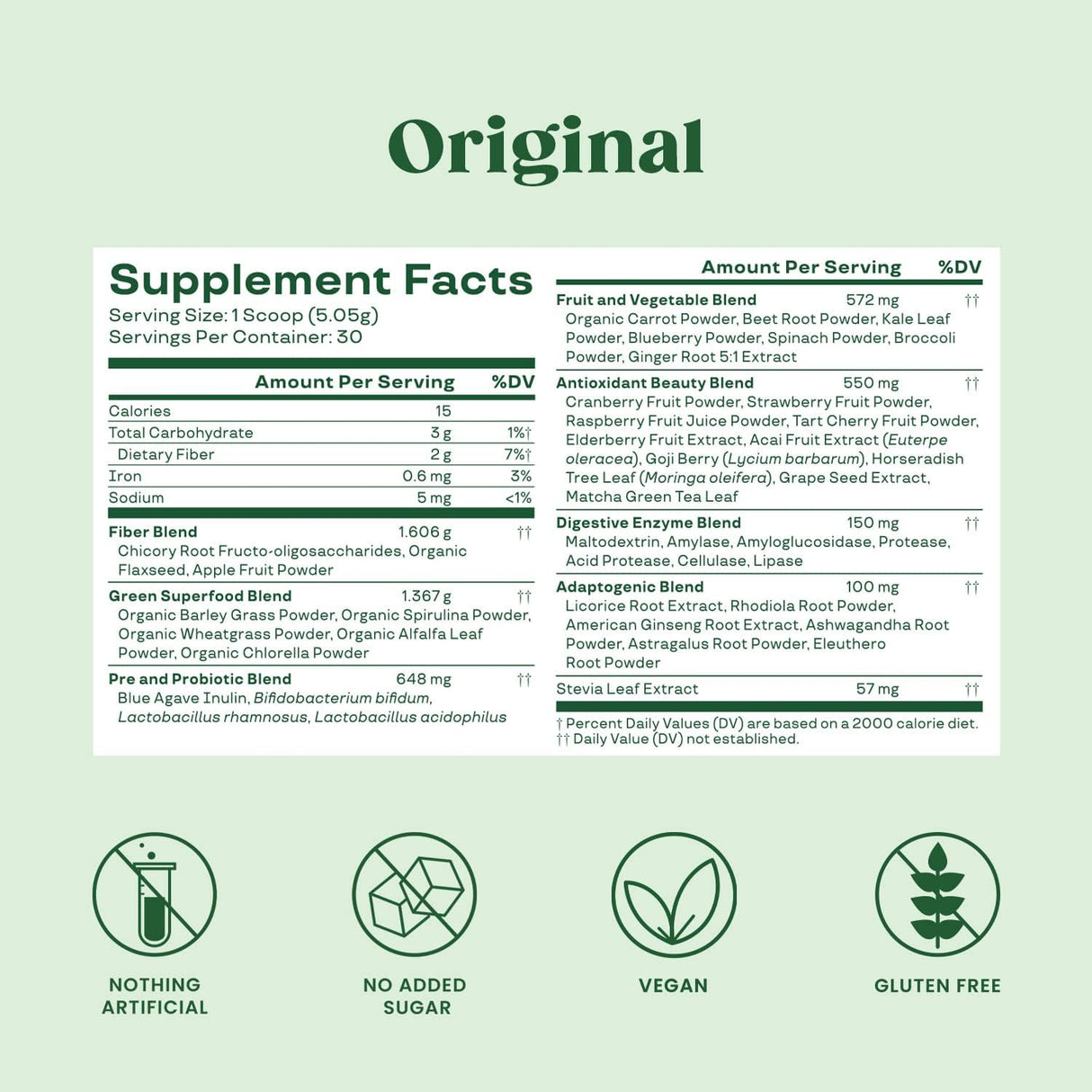 Suplementos Alimenticios Mezcla de jugo y batido en polvo