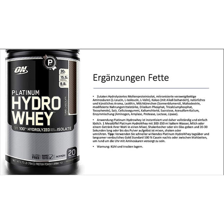 Suplemento Platinum Hydro Whey Marrón