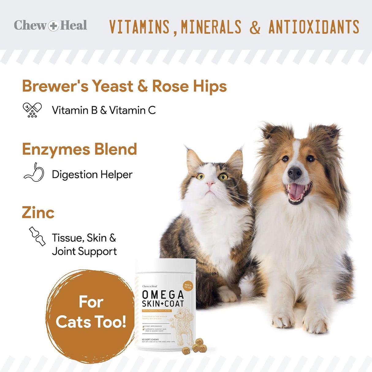 Vitaminas Aceite de salmón para masticar curar para perros