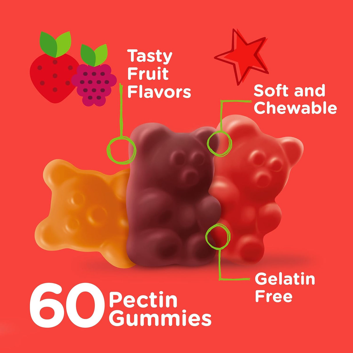Suplemento Gomitas multivitamínicas para apoyo inmunológico