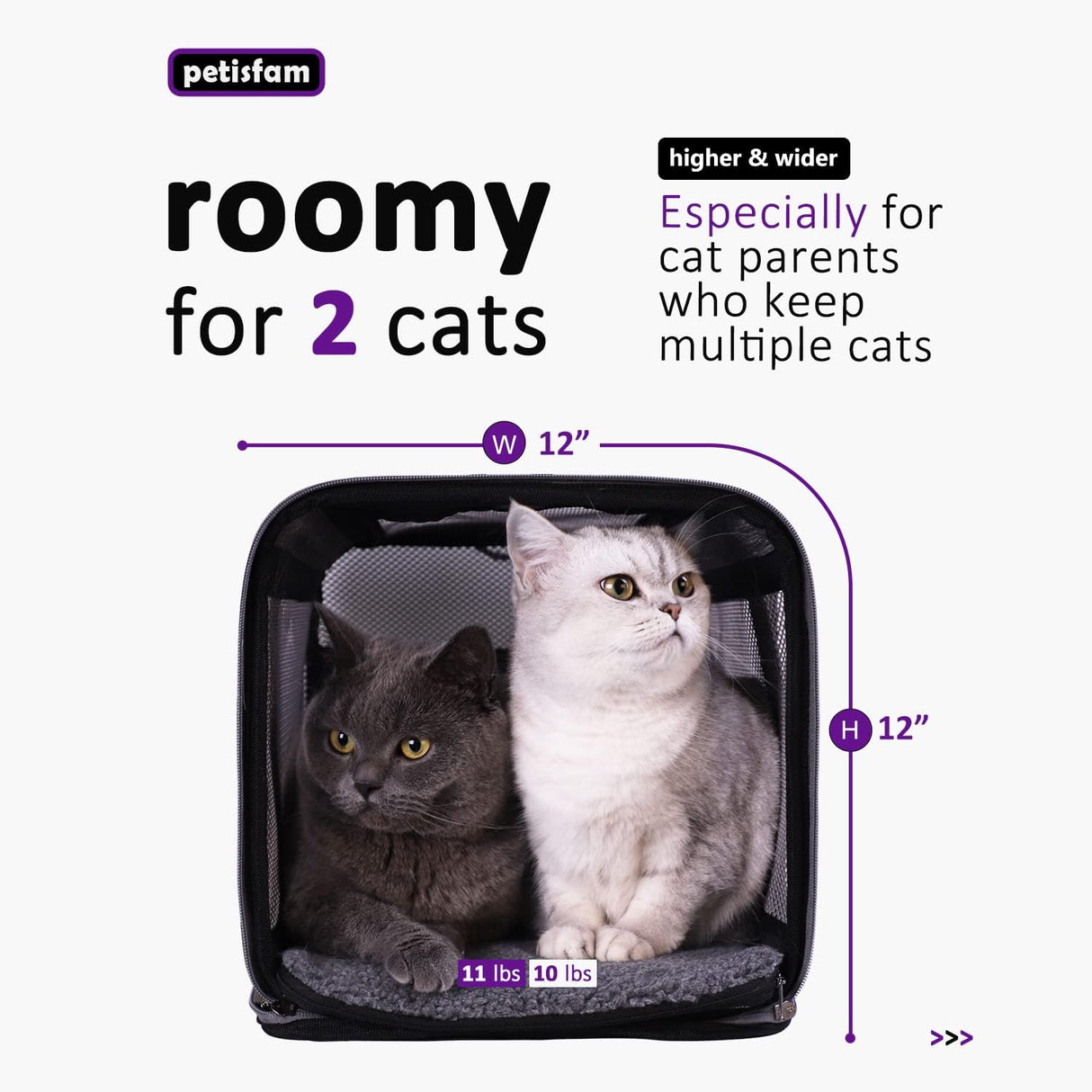 Transportín Petisfam para gatos y perros pequeños, fácil uso