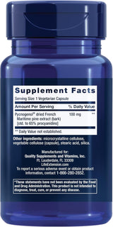 Suplemento Pycnogenol, Life Extension, Salud Vascular, 60 Cápsulas