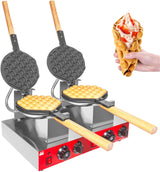 Máquina de Waffles Bubble ALDKitchen, Antiadherente, Profesional