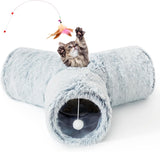 Túnel para gatos Love's Cabin, colapsable 3 vías con pelota