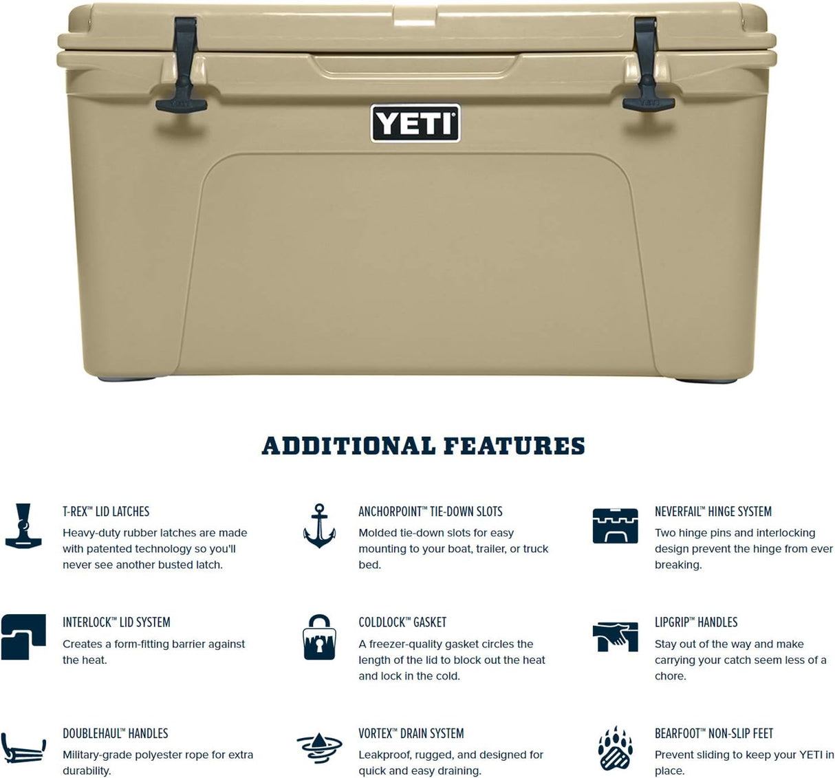 Nevera YETI Tundra 75: Aislamiento, resistente, modelo 75
