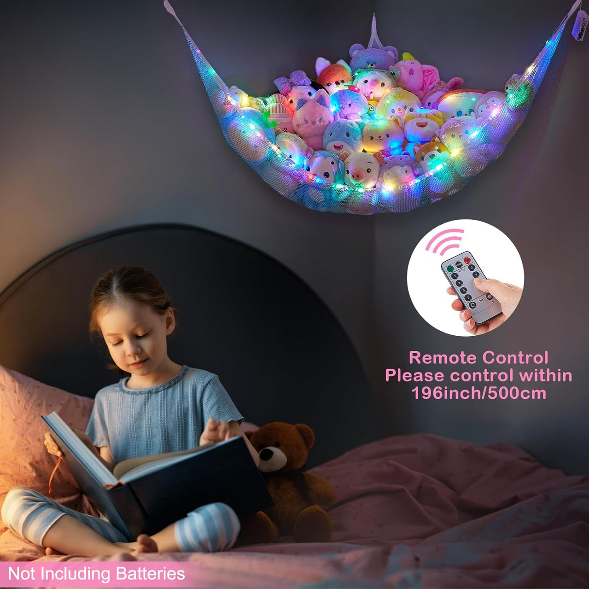 Hamaca para Peluches Basumee con Luz LED y Control Remoto