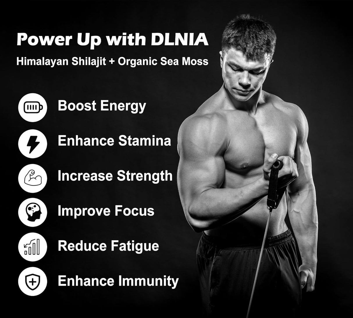 Suplemento Vitalidad: Shilajit y Sea Moss, 9000mg, 17500mg