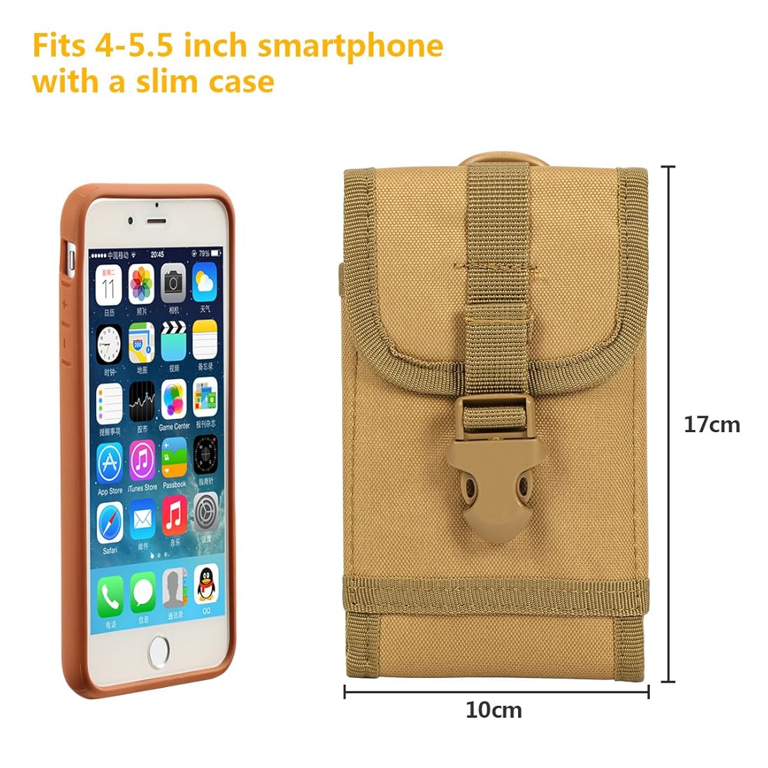 Funda para teléfono con clip para cinturón