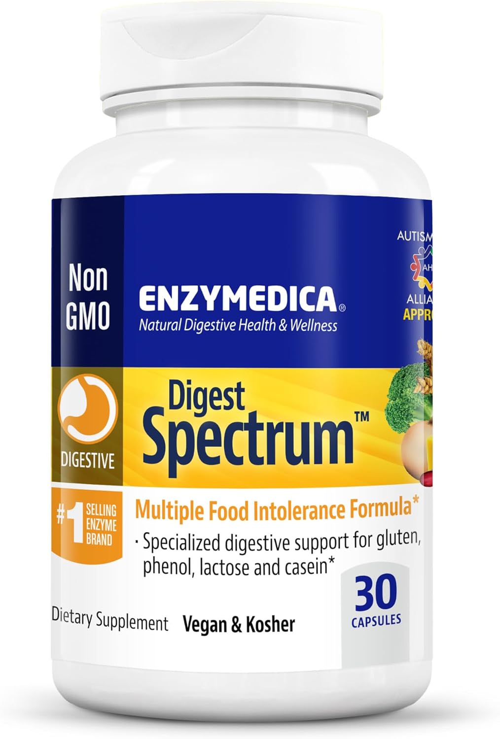 Suplemento Enzymedica Digest Spectrum  vegano digestivo