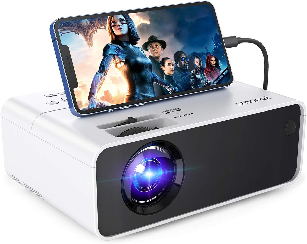 Proyector SMONET 1080P HD 7500L Mini Portátil para TV y PS5